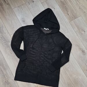 Women's Black Hooded Sweater